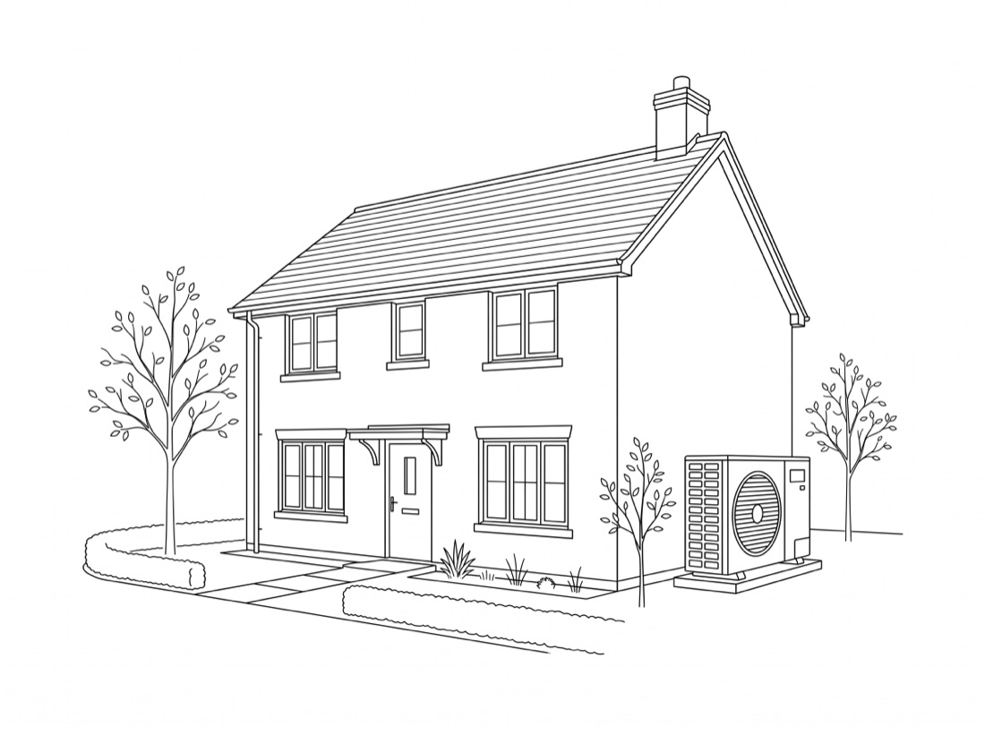 Heat Pump (Air-Source) — line illustration